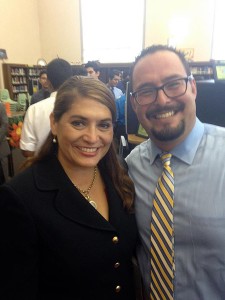 Ryan Ruelas, Candidate for Anaheim City School District with Assemblywoman Sharon Quirk-Silva